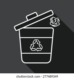 Environmental protection concept flat icon with long shadow,eps1, line icon