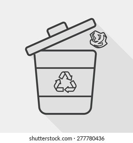 Environmental protection concept flat icon with long shadow,eps1, line icon