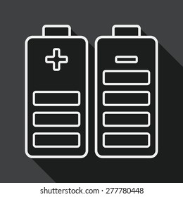 Environmental protection concept flat icon with long shadow,eps1, line icon