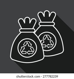 Environmental protection concept flat icon with long shadow,eps1, line icon