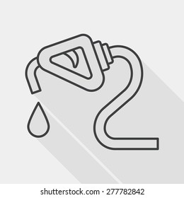 Environmental protection concept flat icon with long shadow,eps1, line icon