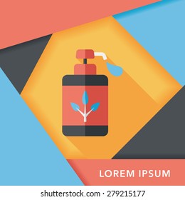 Environmental protection concept flat icon with long shadow,eps10; No chemical additives cleaners.