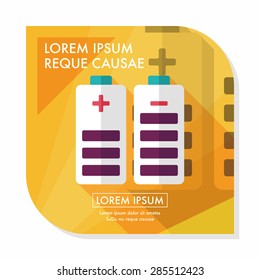 Environmental protection concept flat icon with long shadow,eps10; saving energy