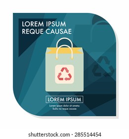 Environmental protection concept flat icon with long shadow,eps10