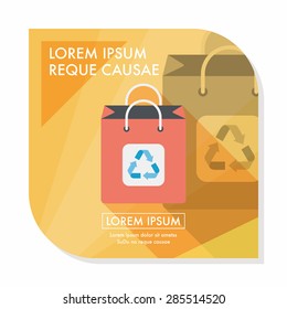 Environmental protection concept flat icon with long shadow,eps10
