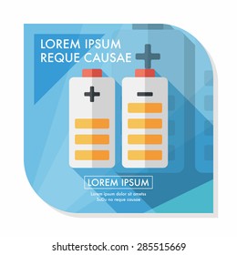 Environmental protection concept flat icon with long shadow,eps10; saving energy