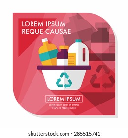 Environmental protection concept flat icon with long shadow,eps10; No chemical additives cleaners.