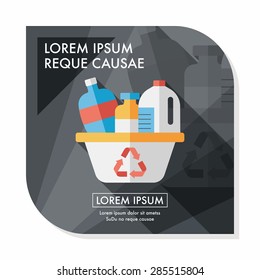 Environmental protection concept flat icon with long shadow,eps10; No chemical additives cleaners.