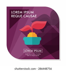 Environmental protection concept flat icon with long shadow,eps10; Protect our forests and ecological plant.