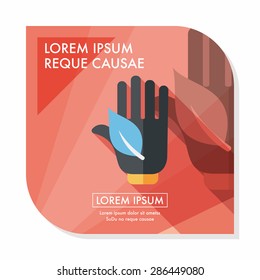 Environmental protection concept flat icon with long shadow,eps10; Saving energy to protect our environment