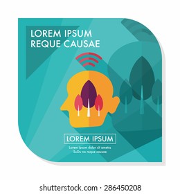 Environmental protection concept flat icon with long shadow,eps10; Protect our forests and ecological plant.
