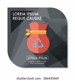 Environmental protection concept flat icon with long shadow,eps10, Doing recycle to protect our environment
