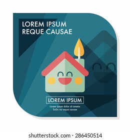 Environmental protection concept flat icon with long shadow,eps10; greenhouses; green house