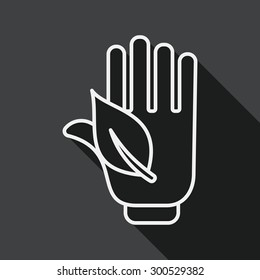 Environmental protection concept flat icon with long shadow,eps1, line icon