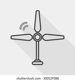 Environmental protection concept flat icon with long shadow,eps1, line icon