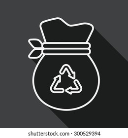 Environmental protection concept flat icon with long shadow,eps1, line icon