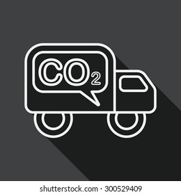 Environmental protection concept flat icon with long shadow,eps1, line icon
