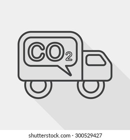 Environmental protection concept flat icon with long shadow,eps1, line icon