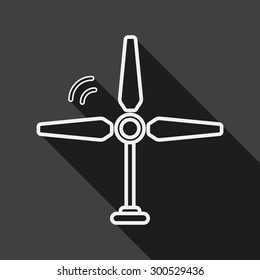 Environmental protection concept flat icon with long shadow,eps1, line icon