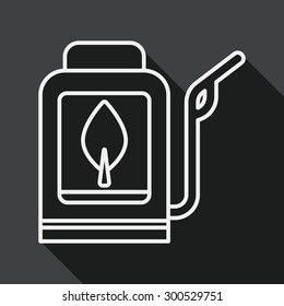 Environmental protection concept flat icon with long shadow,eps1, line icon