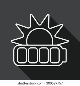 Environmental protection concept flat icon with long shadow,eps1, line icon