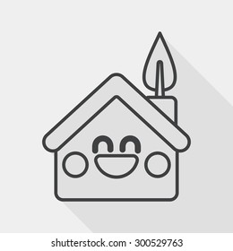 Environmental protection concept flat icon with long shadow,eps1, line icon