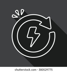 Environmental protection concept flat icon with long shadow,eps1, line icon