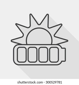 Environmental protection concept flat icon with long shadow,eps1, line icon