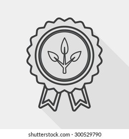 Environmental protection concept flat icon with long shadow,eps1, line icon
