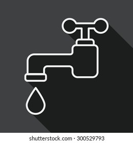 Environmental protection concept flat icon with long shadow,eps1, line icon