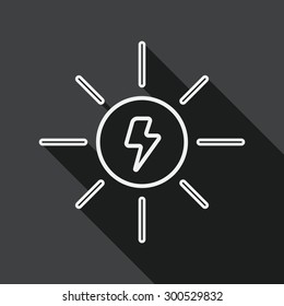 Environmental protection concept flat icon with long shadow,eps1, line icon