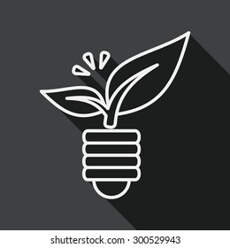 Environmental protection concept flat icon with long shadow,eps1, line icon