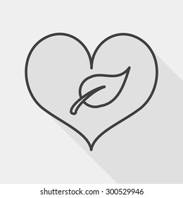 Environmental protection concept flat icon with long shadow,eps1, line icon