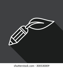 Environmental protection concept flat icon with long shadow,eps1, line icon