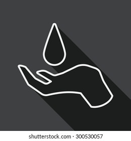 Environmental protection concept flat icon with long shadow,eps1, line icon