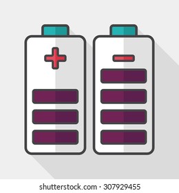 Environmental protection concept flat icon with long shadow,eps10; saving energy