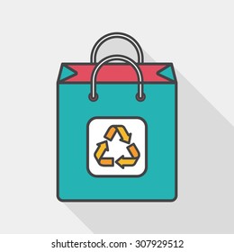 Environmental protection concept flat icon with long shadow,eps10