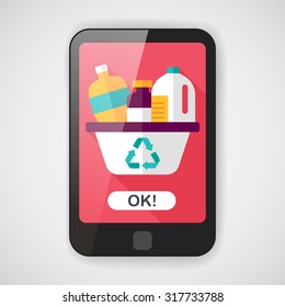 Environmental protection concept flat icon with long shadow,eps10; No chemical additives cleaners.
