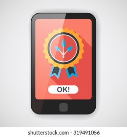 Environmental protection concept flat icon with long shadow,eps10; Environmental Award