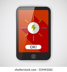 Environmental protection concept flat icon with long shadow,eps10; solar energy; saving energy