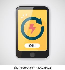 Environmental protection concept flat icon with long shadow,eps10; Renewable energy; Recycled energy
