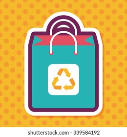 Environmental protection concept flat icon with long shadow,eps10