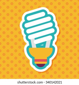Environmental protection concept flat icon with long shadow,eps10; Saving energy, turning off lights