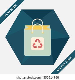 Environmental protection concept flat icon with long shadow,eps10