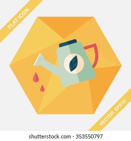 Environmental protection concept flat icon with long shadow,eps10; Protect our forests and ecological plant; watering plants