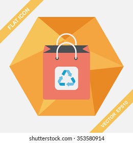 Environmental protection concept flat icon with long shadow,eps10