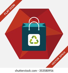 Environmental protection concept flat icon with long shadow,eps10