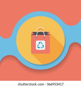 Environmental protection concept flat icon with long shadow,eps10