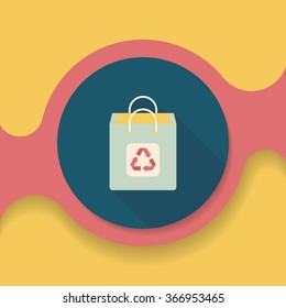 Environmental protection concept flat icon with long shadow,eps10