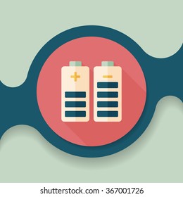 Environmental protection concept flat icon with long shadow,eps10; saving energy